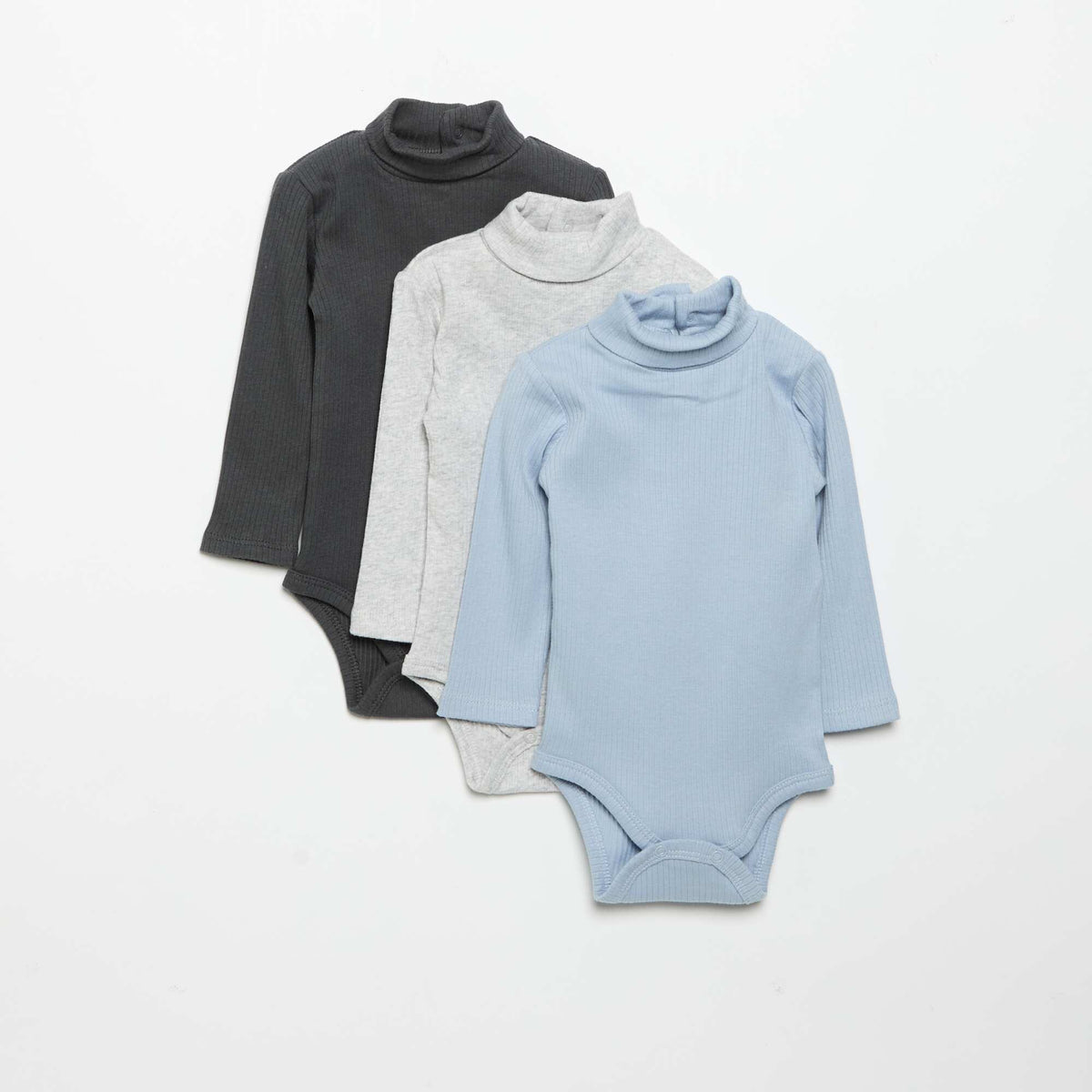 Lot de 3 bodies à col roulé BLEU