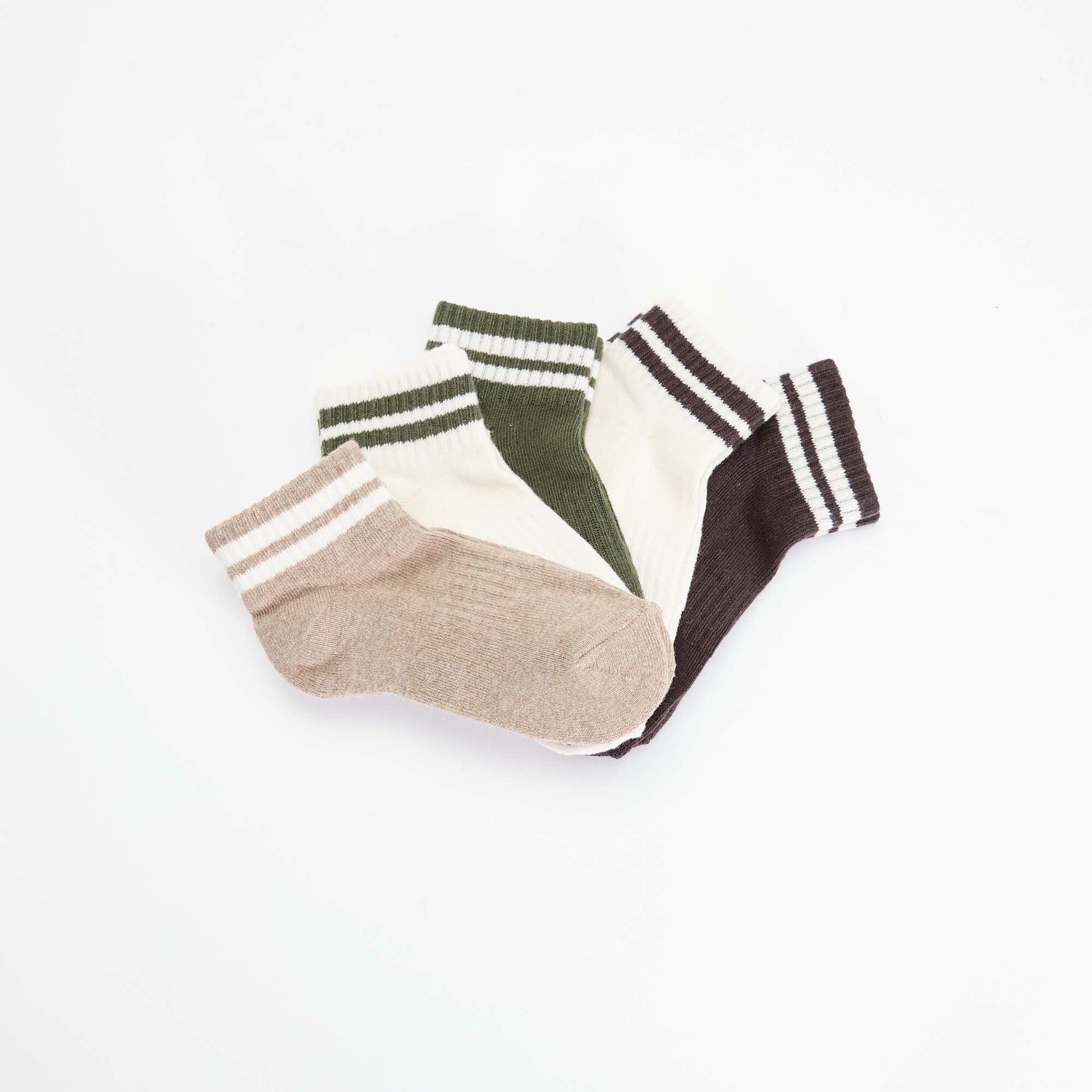 Lot de 5 chaussettes de sport BEIGE