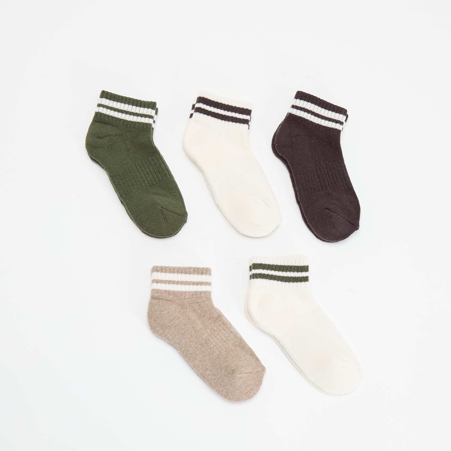 Lot de 5 chaussettes de sport BEIGE