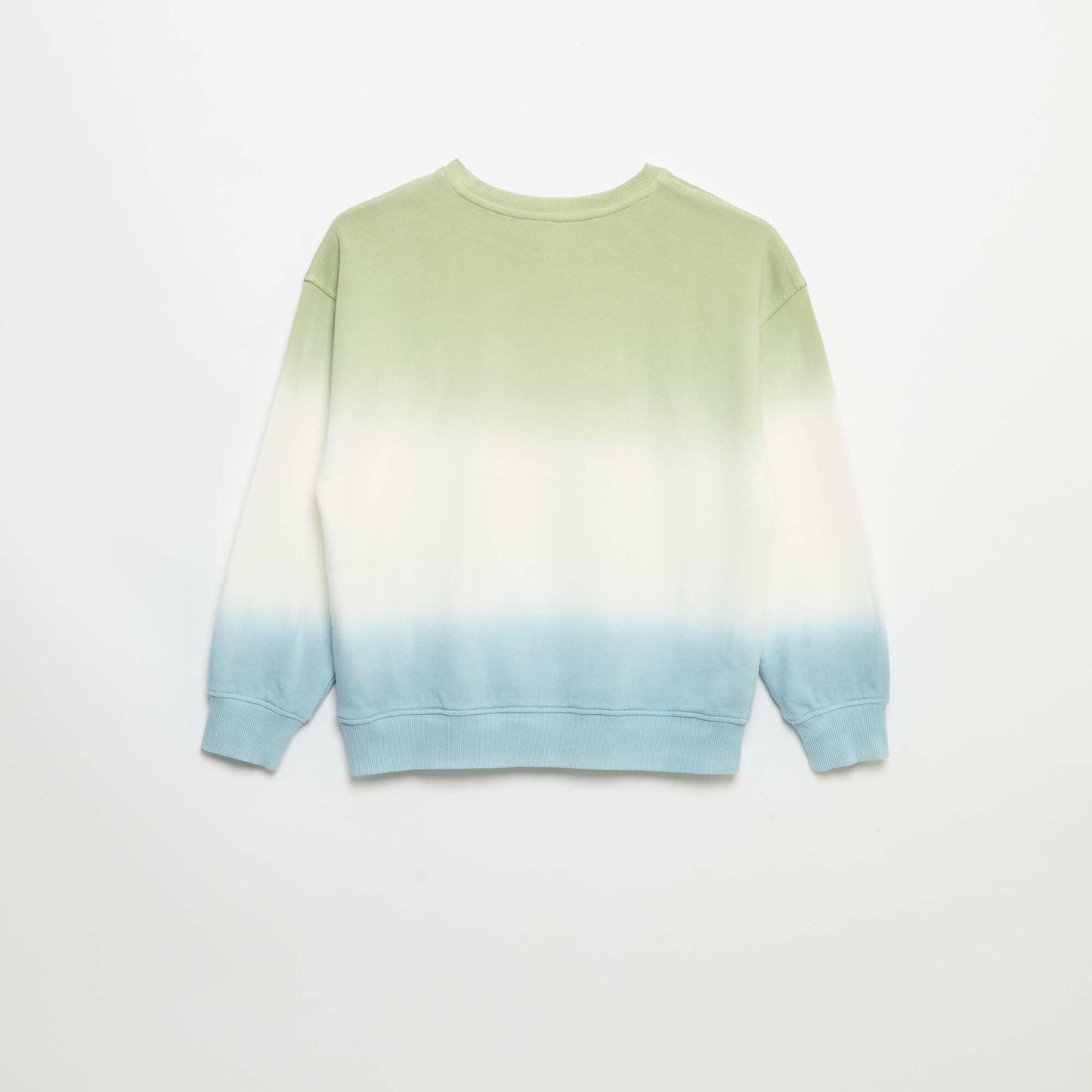 Sweat col rond tie and dye imprimé BLEU