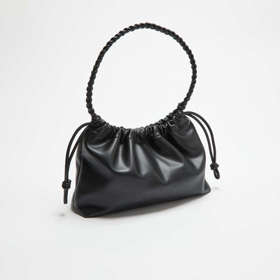 Sac forme bourse en simili NOIR