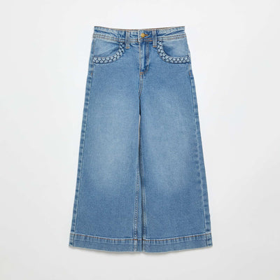 Pantalon wide leg fit / coupe large BLEU