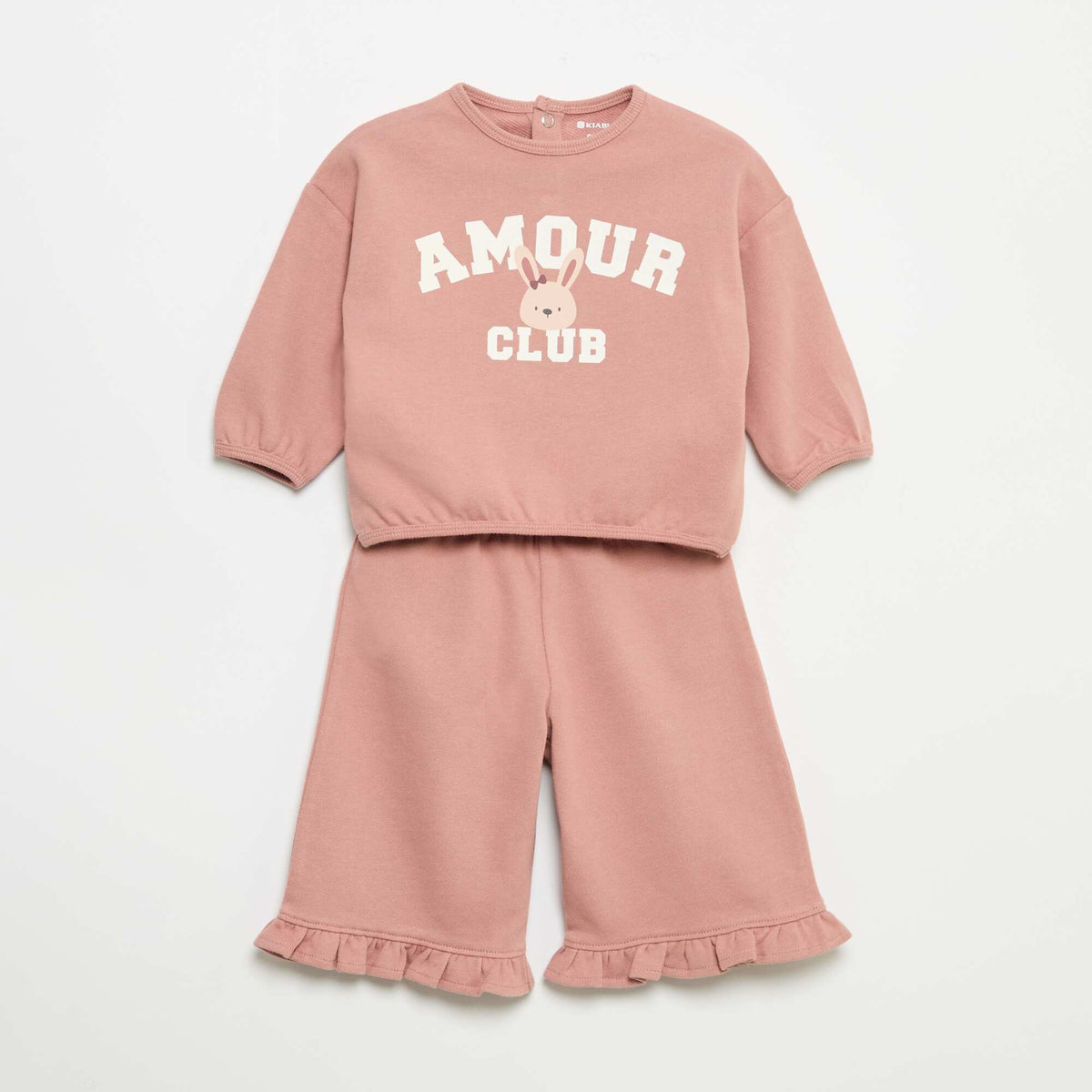 Ensemble 2 pièces en molleton ROSE