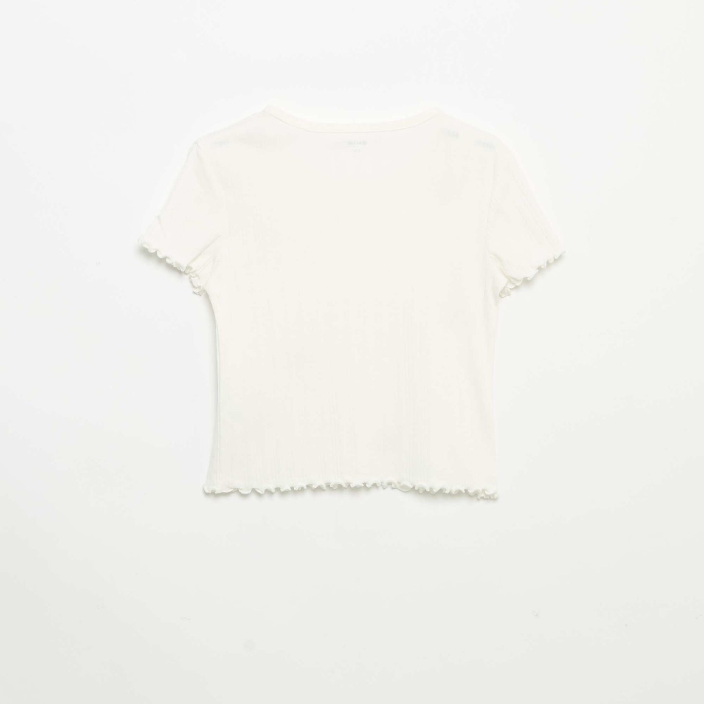 T-shirt brodé à manches courtes BLANC