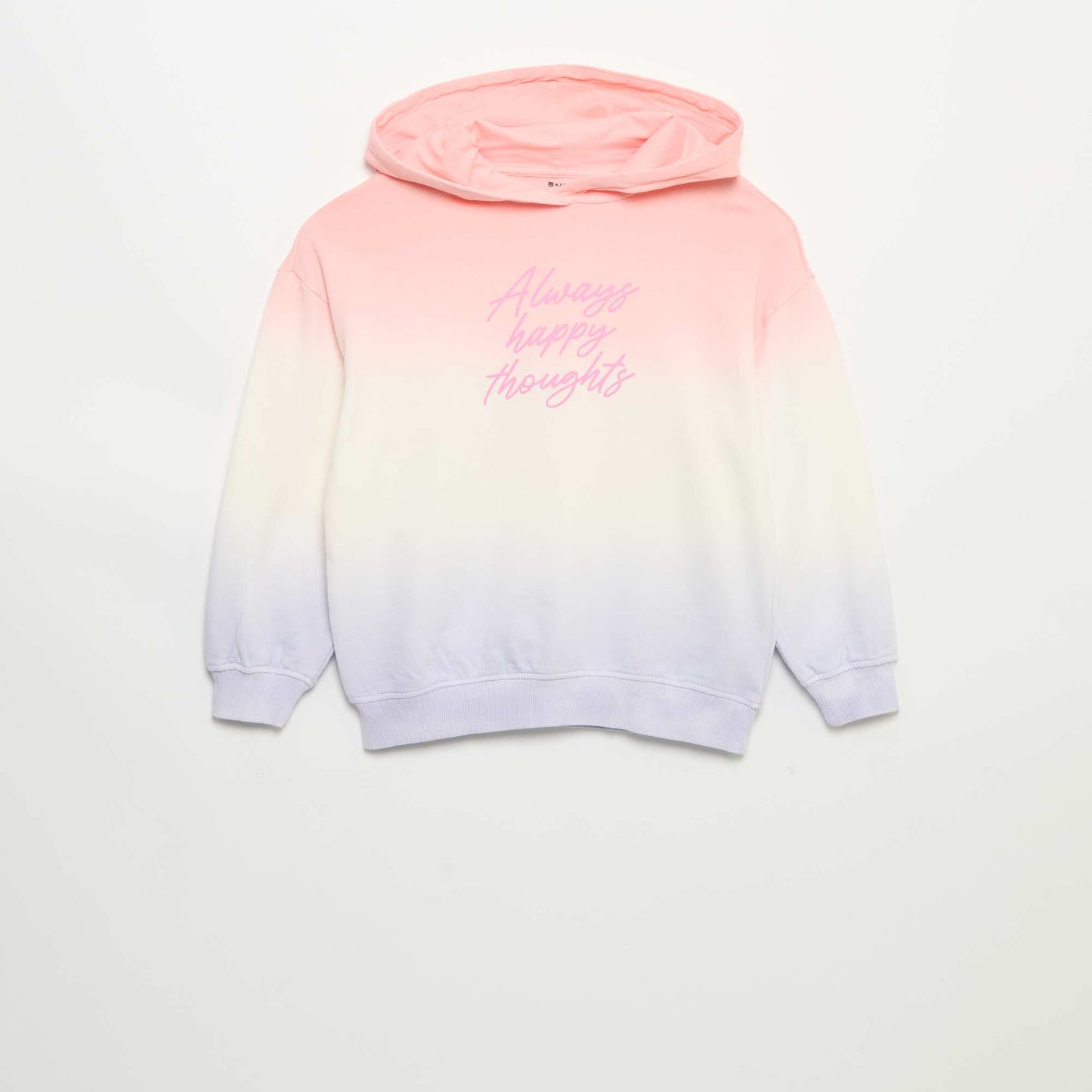 Sweat tie and dye à capuche et à manches longues ROSE
