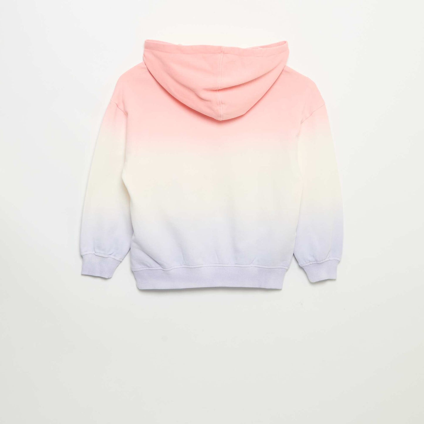 Sweat tie and dye à capuche et à manches longues ROSE