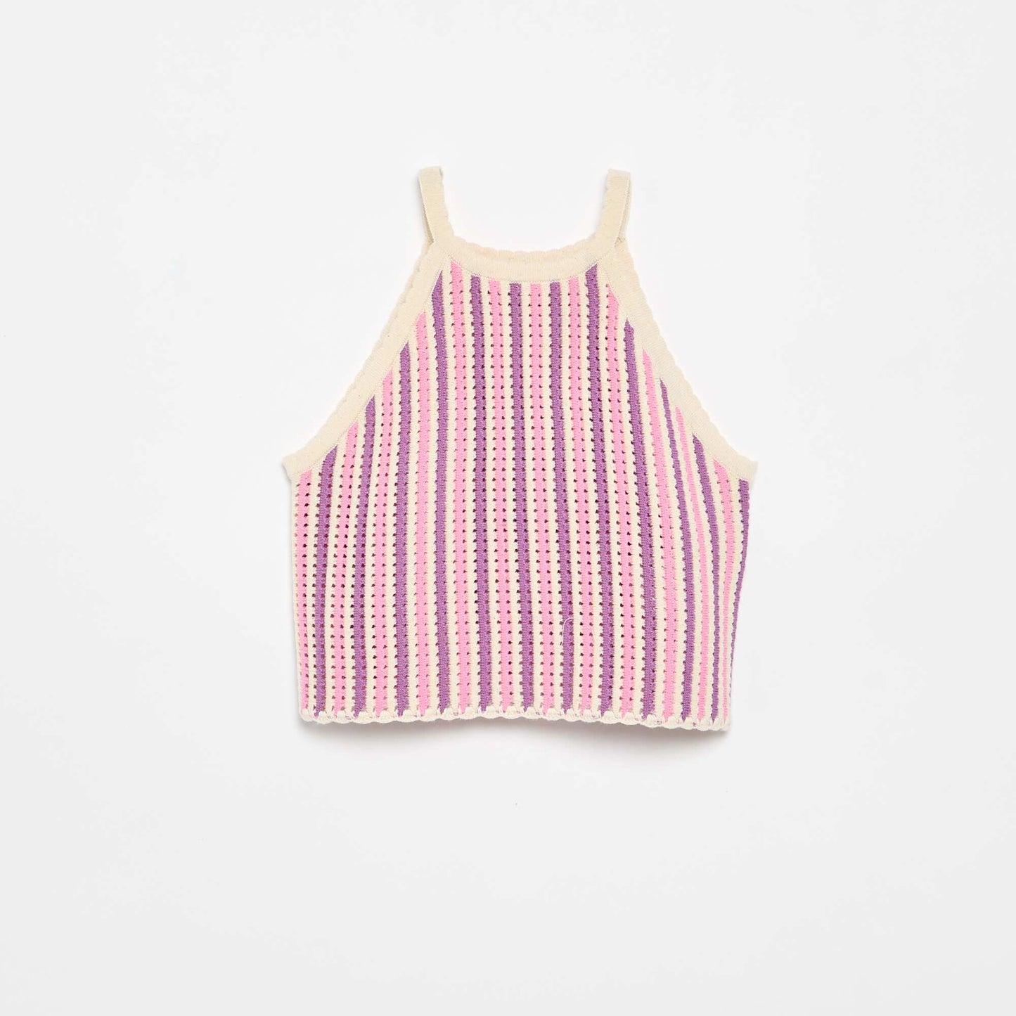 Débardeur rayé en crochet VIOLET