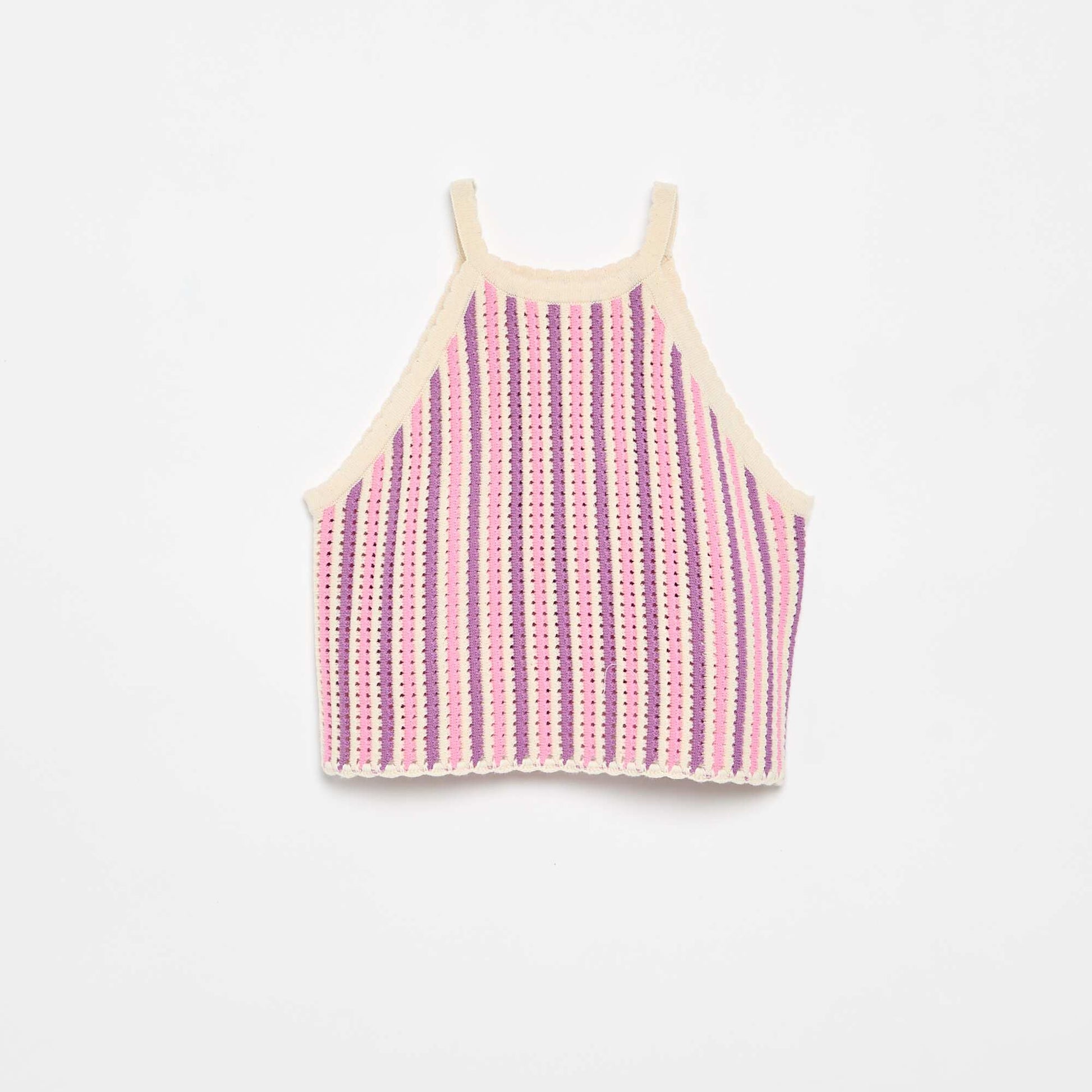 Débardeur rayé en crochet VIOLET