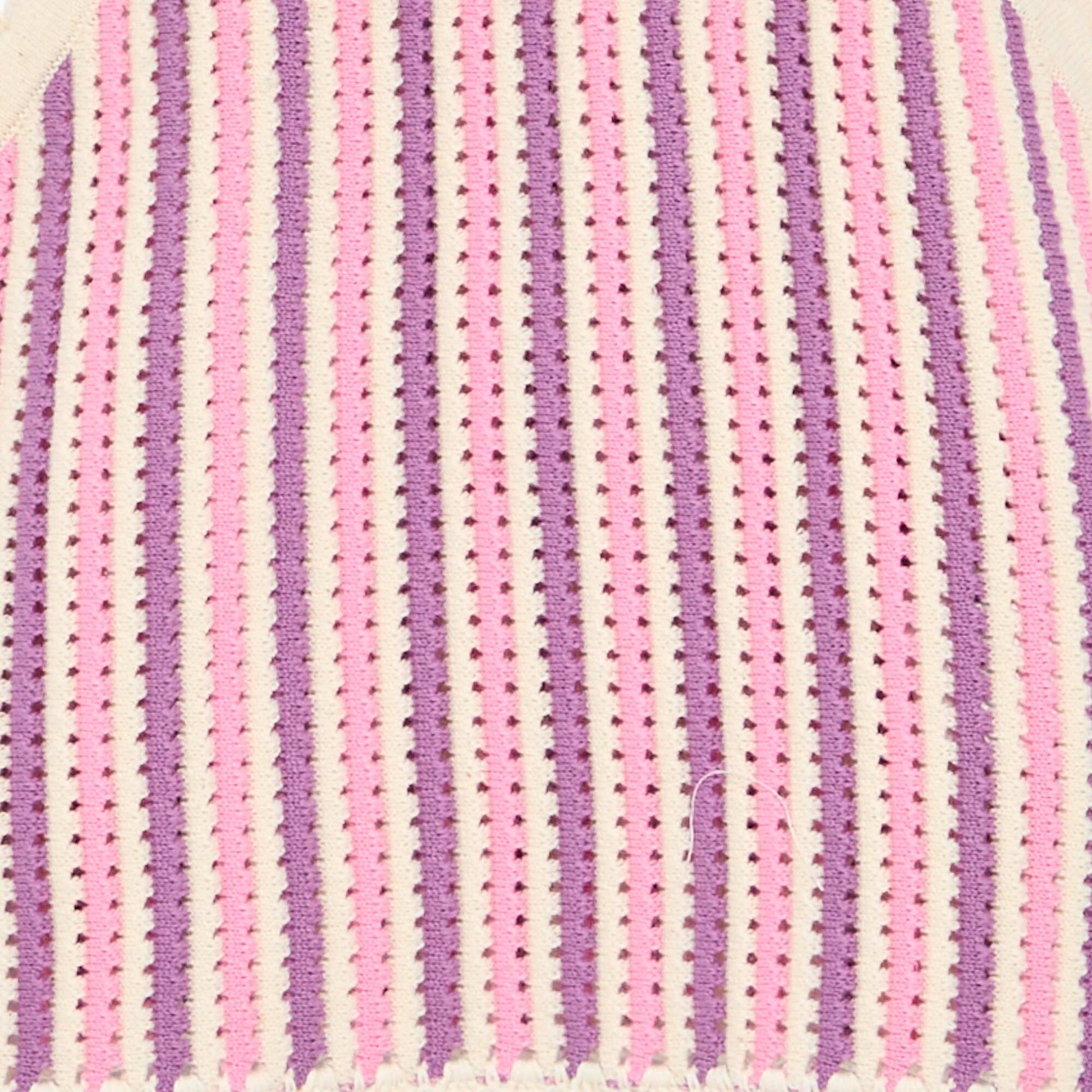 Débardeur rayé en crochet VIOLET