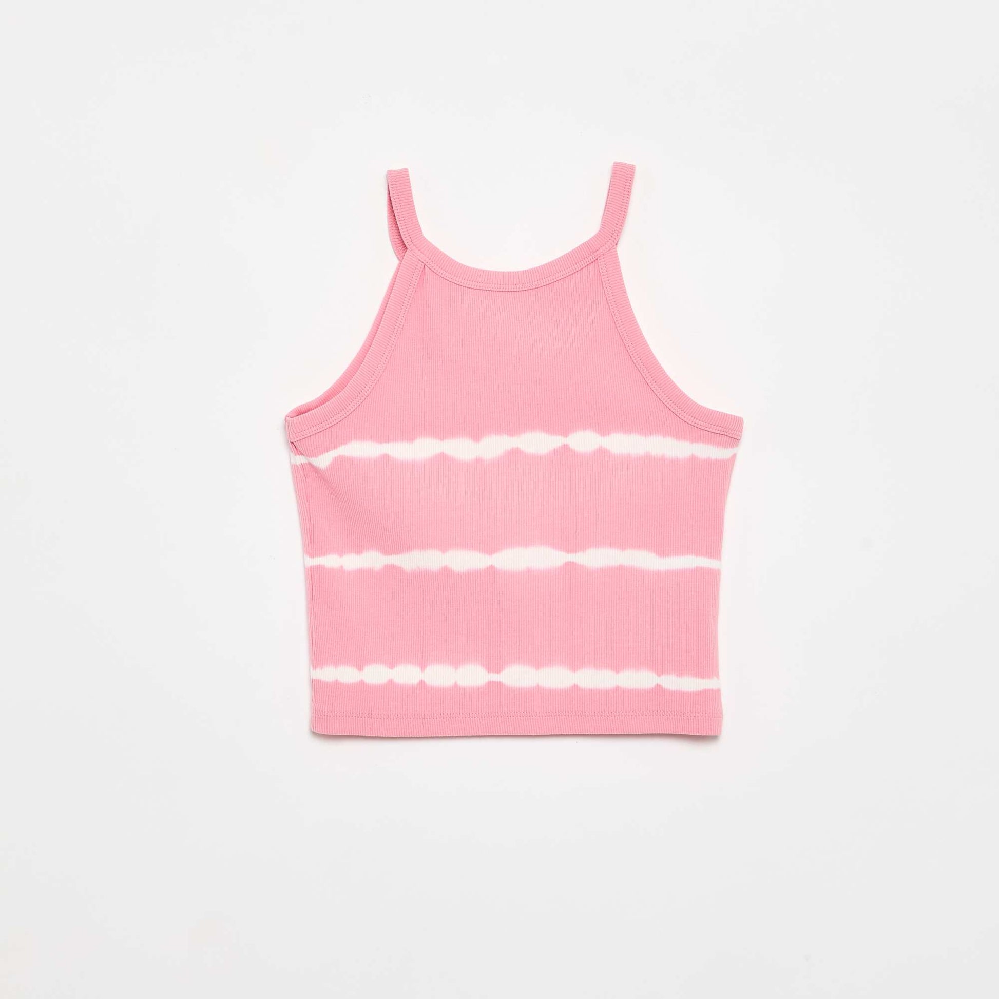 Débardeur avec imprimé rayé tie and dye ROSE