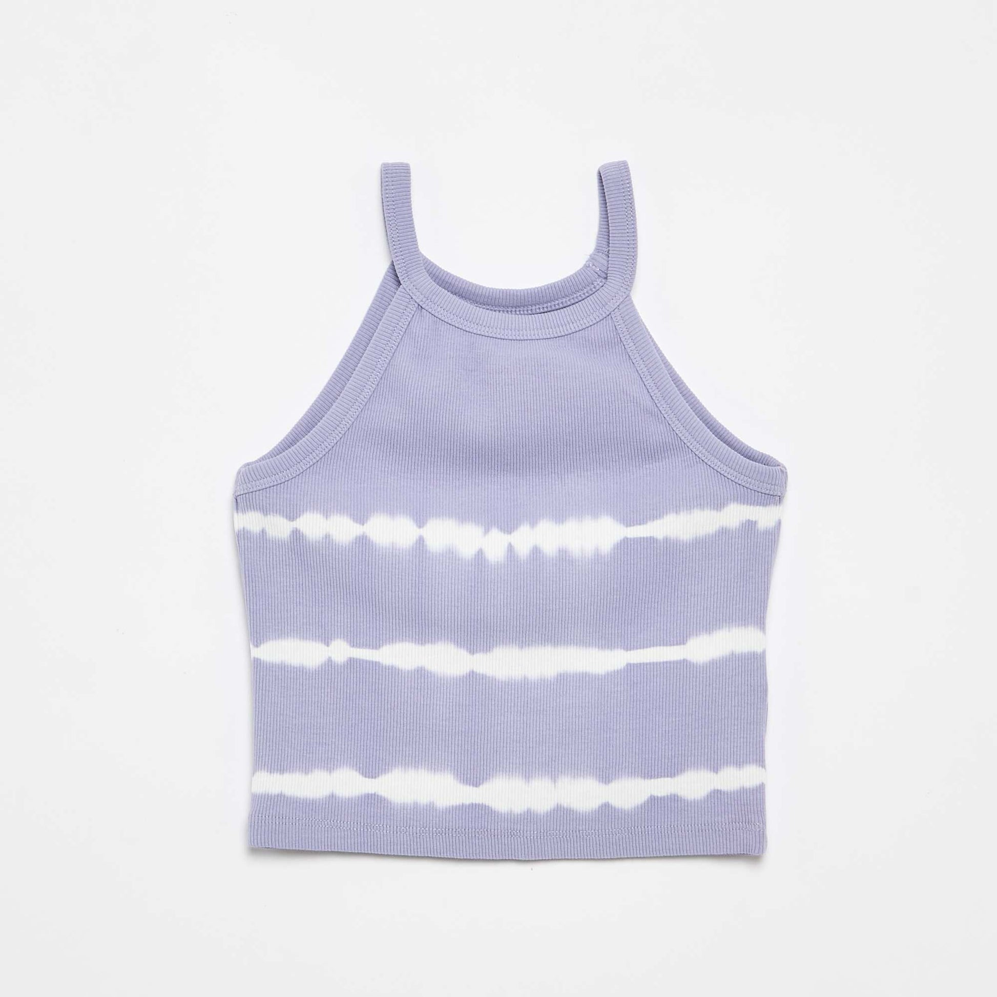 Débardeur avec imprimé rayé tie and dye VIOLET