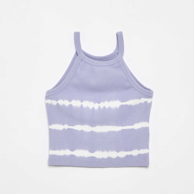Débardeur avec imprimé rayé tie and dye VIOLET