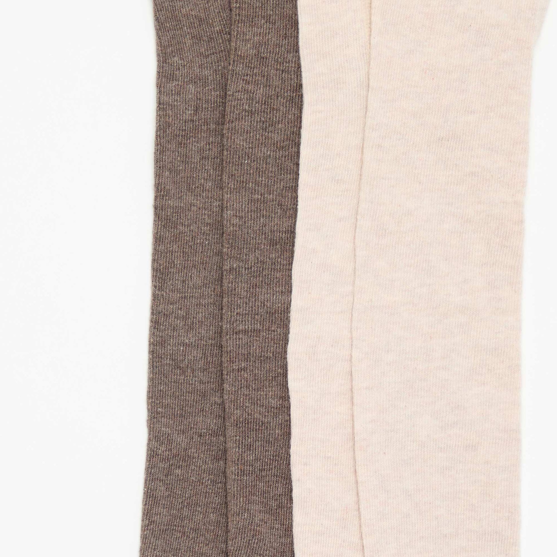 Lot de 2 paires de collants MARRON