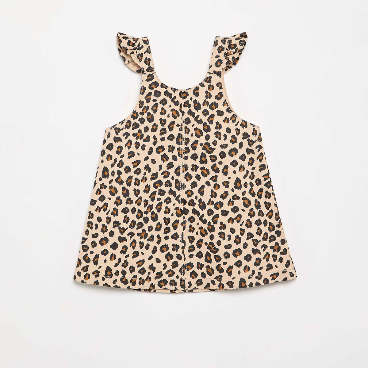 Robe salopette avec imprimé 'léopard' BEIGE