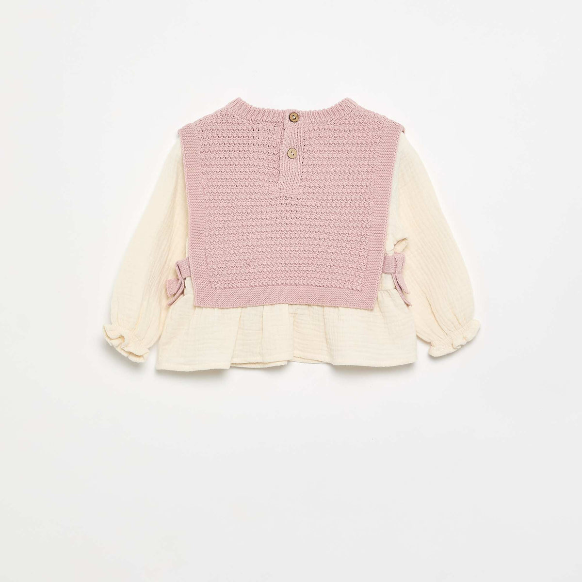 Pull avec manches en voile de coton VIOLET