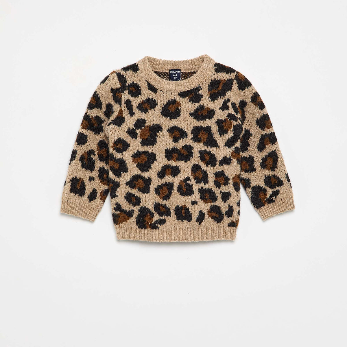 Pull imprimé 'léopard' BEIGE
