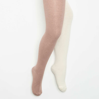 Lot de 2 paires de collants unies BEIGE