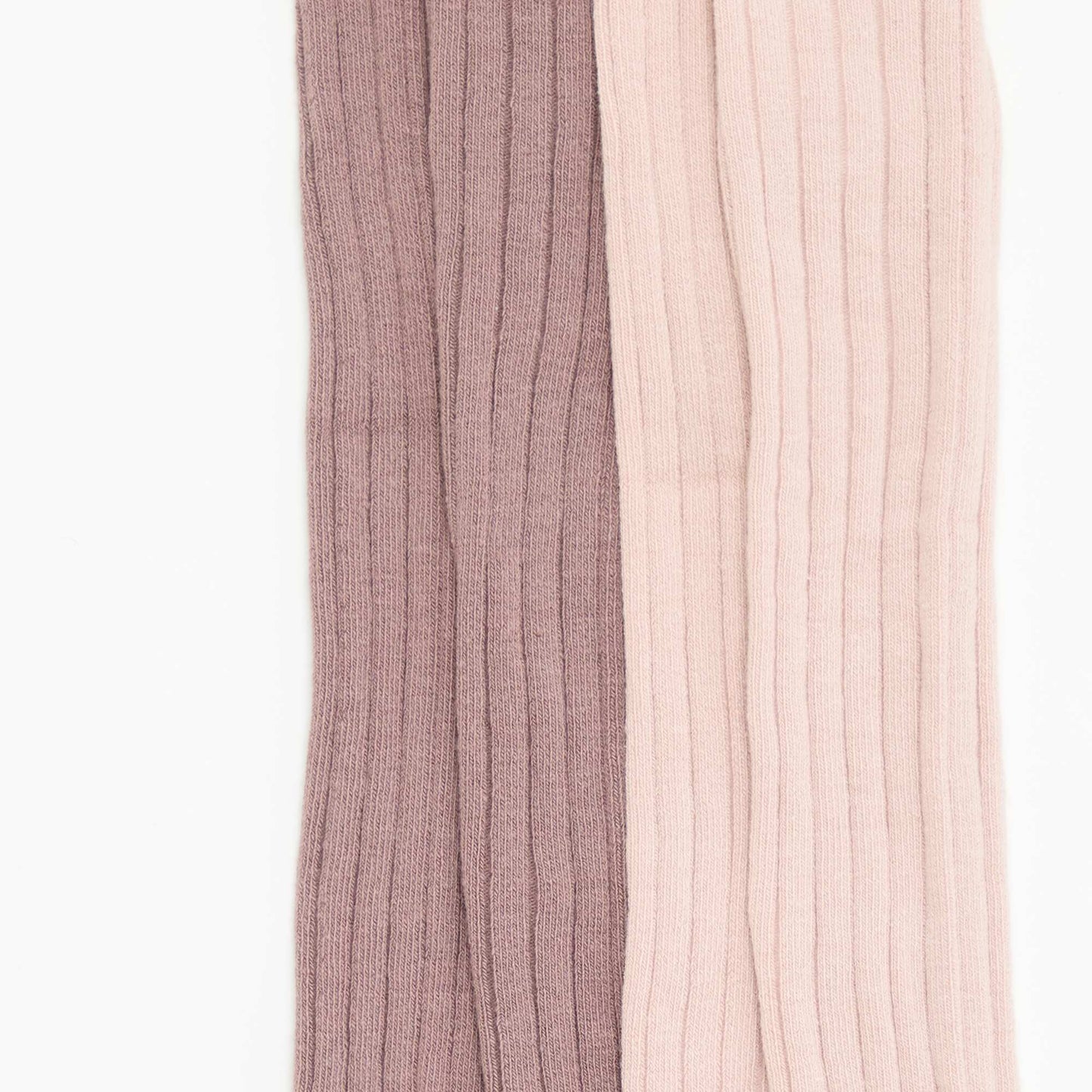 Lot de 2 paires de collants en maille côtelée ROSE