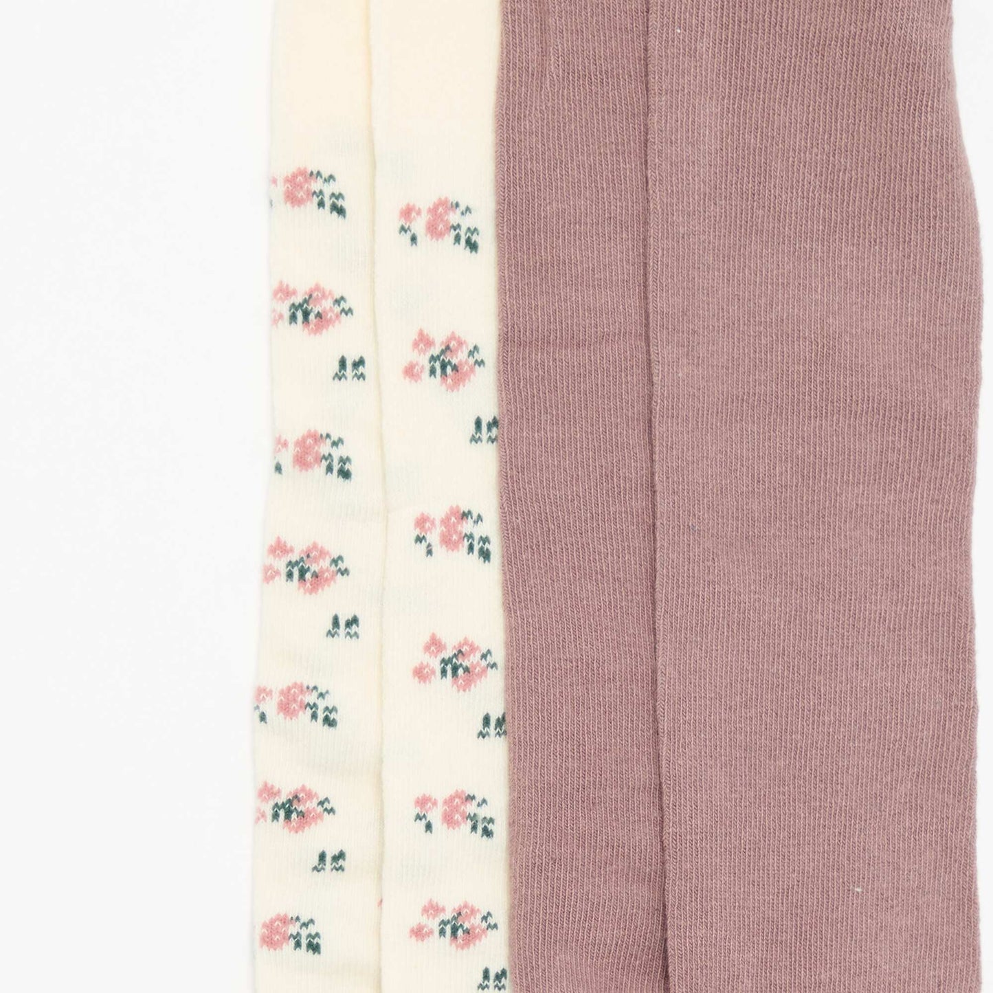Lot de 2 paires de collants fantaisie ROSE
