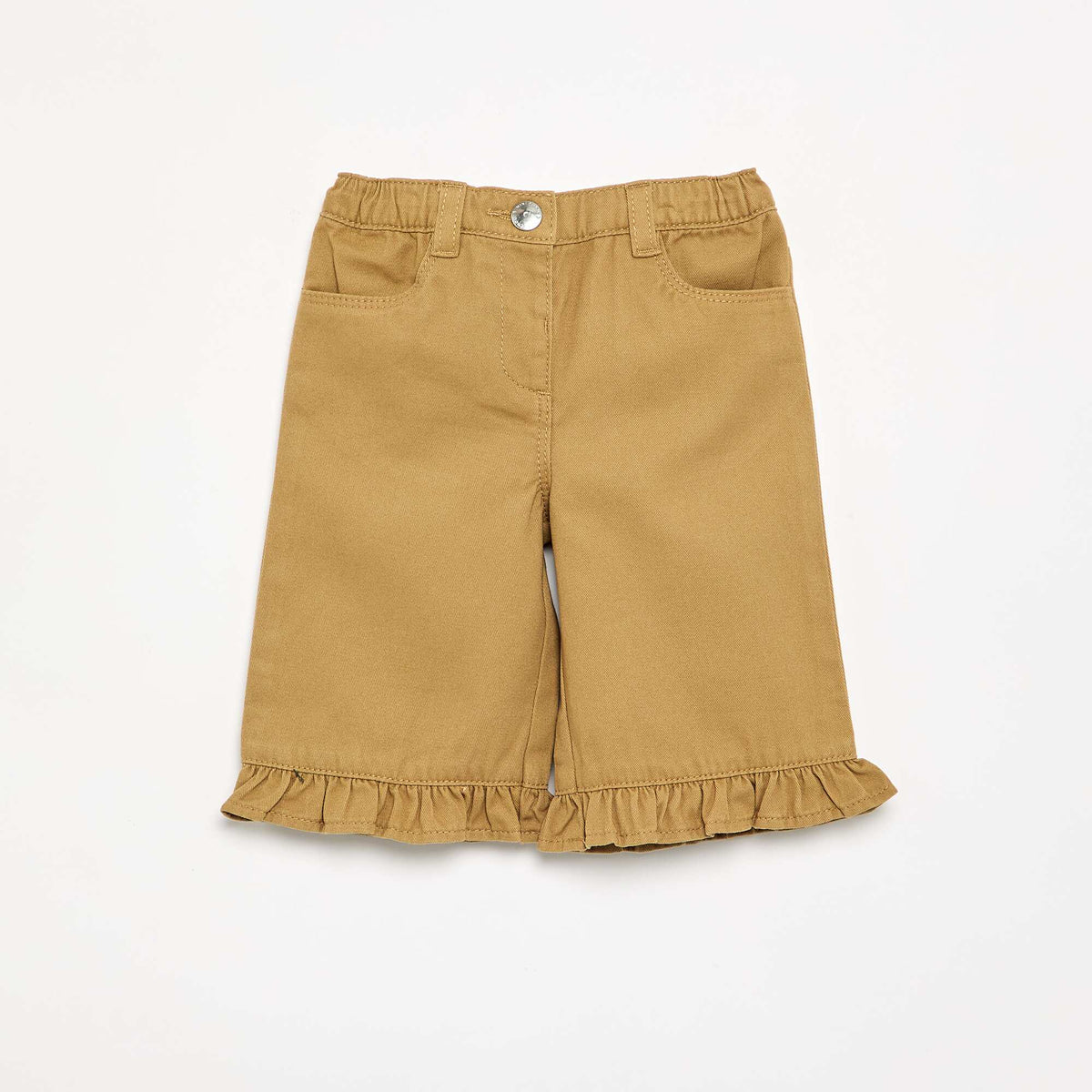 Pantalon uni base volantée VERT
