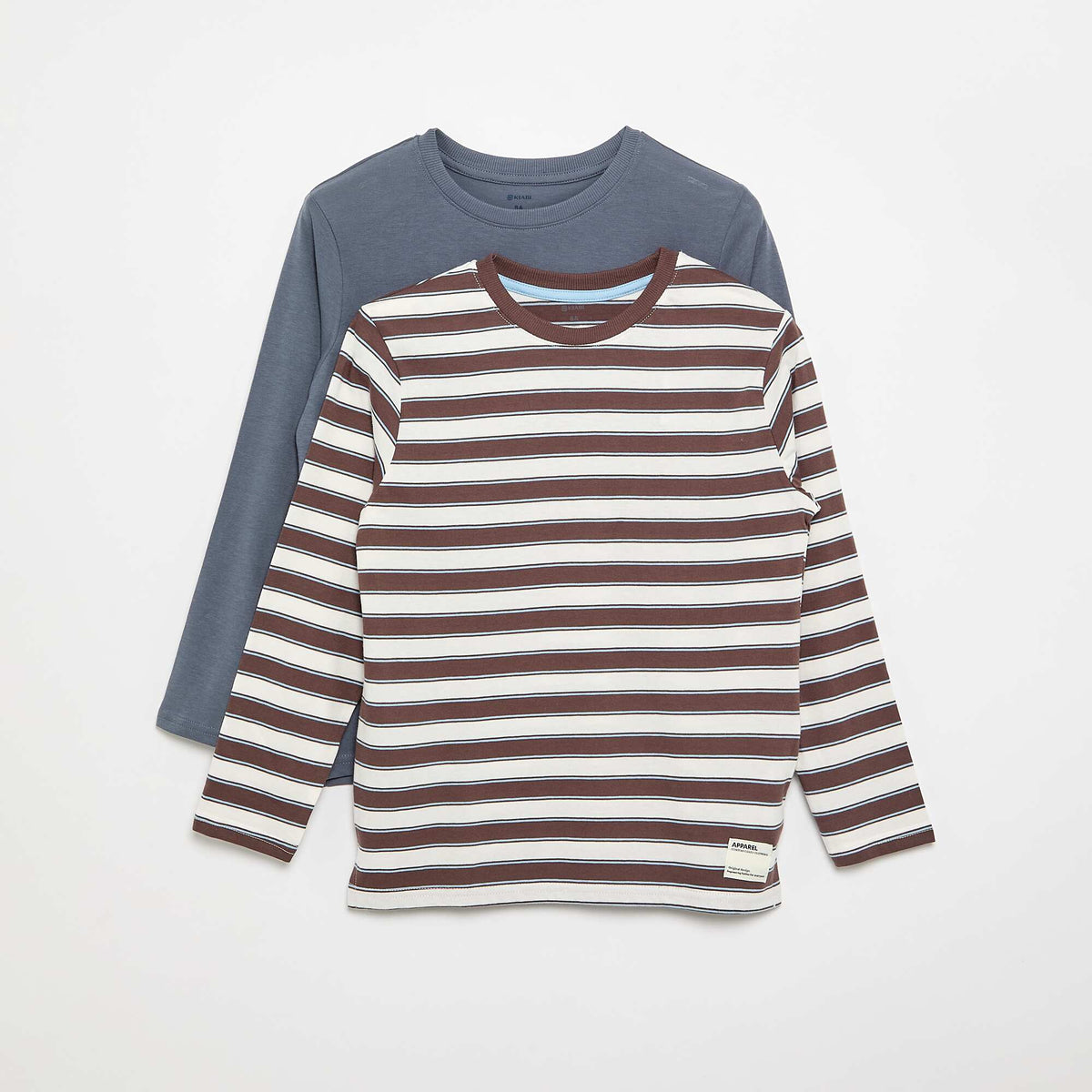 Lot de 2 T-shirts à manches longues MARRON