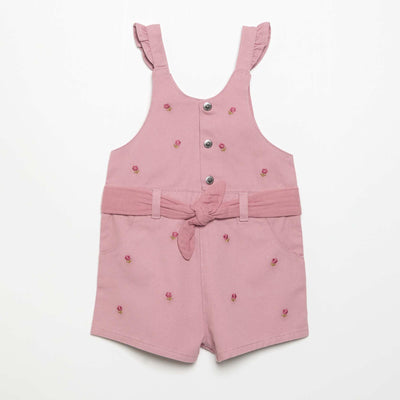 Combinaison short avec broderies ROSE