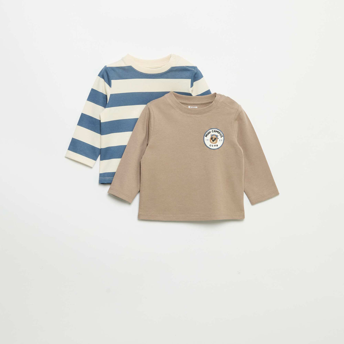 Lot de 2 T-shirts à manches longues BLEU