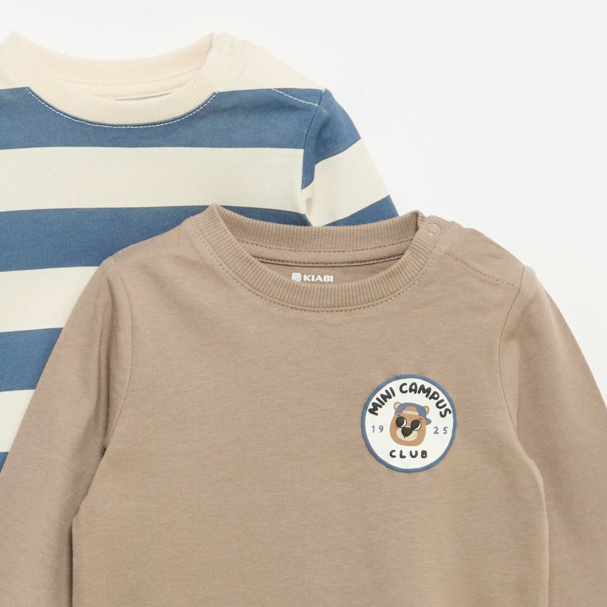 Lot de 2 T-shirts à manches longues BLEU