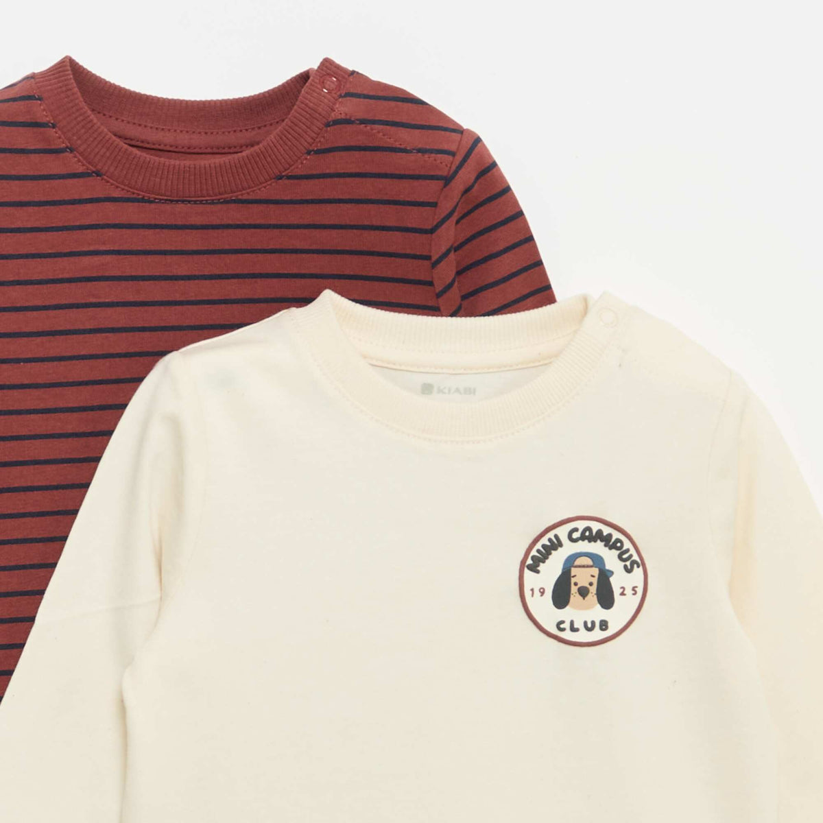 Lot de 2 T-shirts à manches longues MARRON