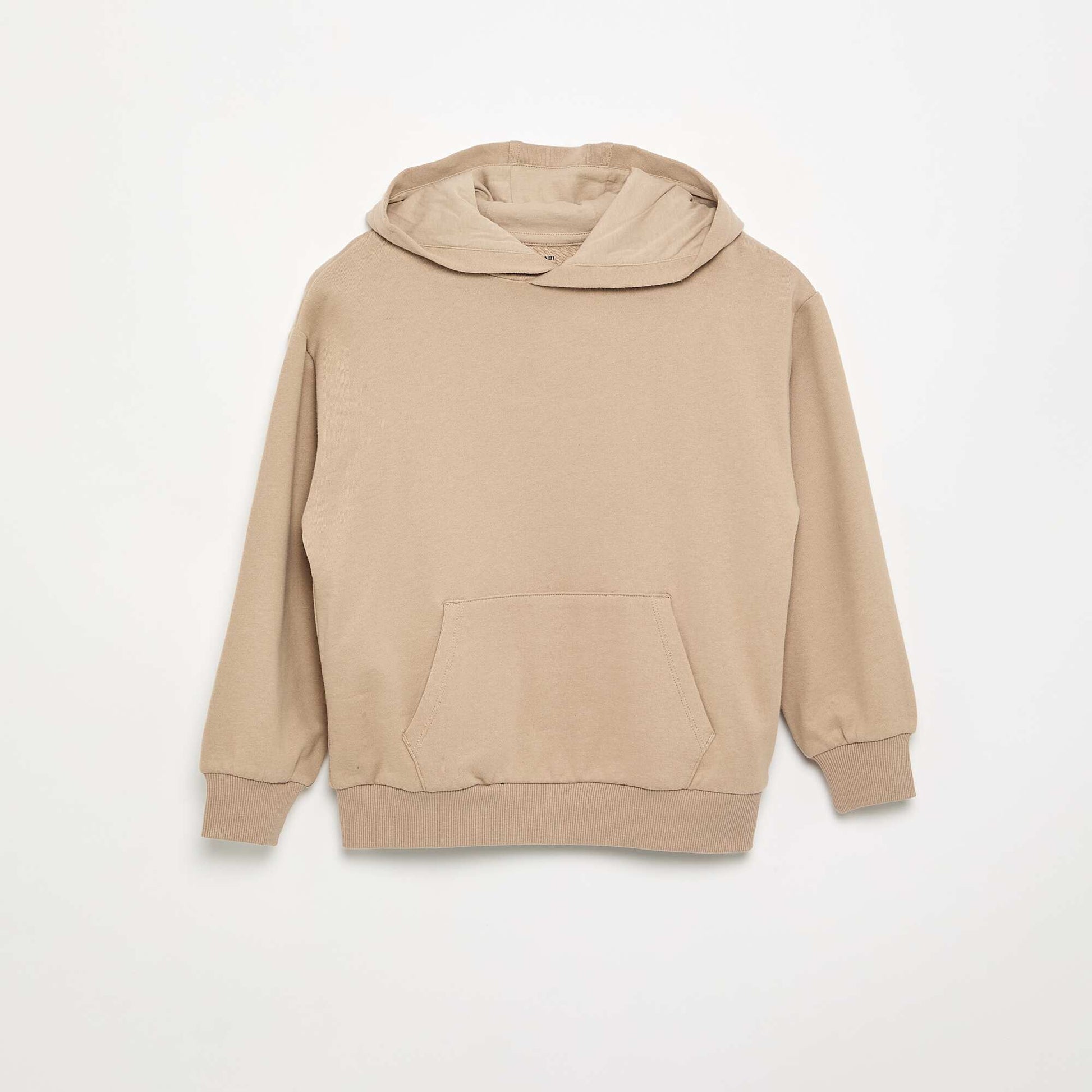 Sweat à capuche avec poche kangourou BEIGE
