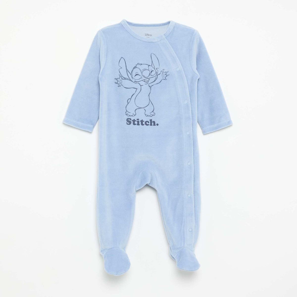 Pyjama dors bien 'Disney' à manches longues en velours BLEU