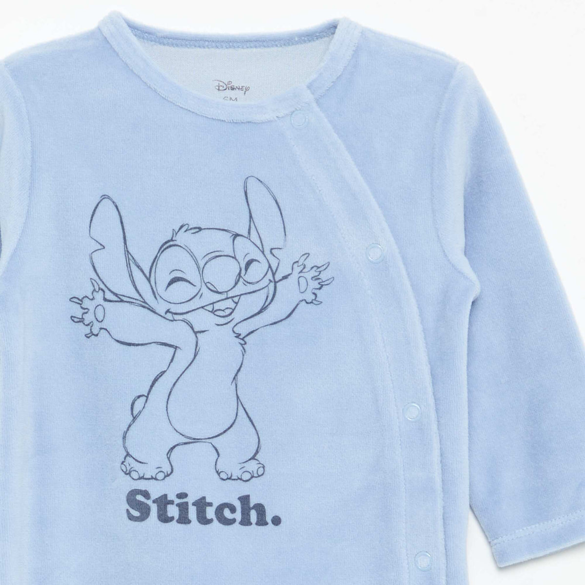 Pyjama dors bien 'Disney' à manches longues en velours BLEU
