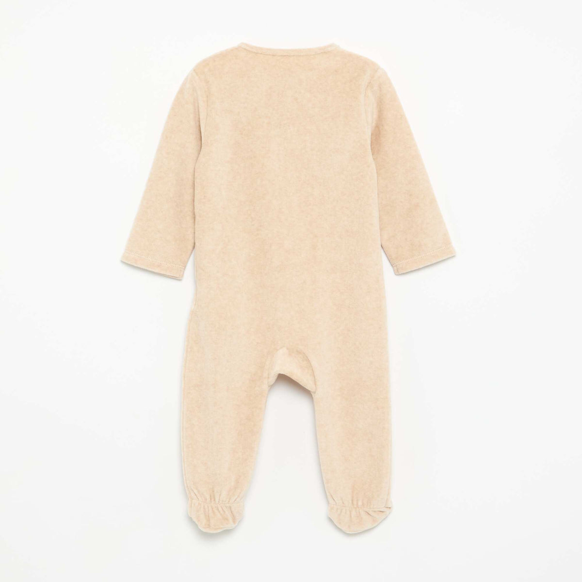 Pyjama dors bien 'Disney' à manches longues en velours BEIGE