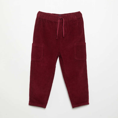 Pantalon en velours côtelé ROUGE