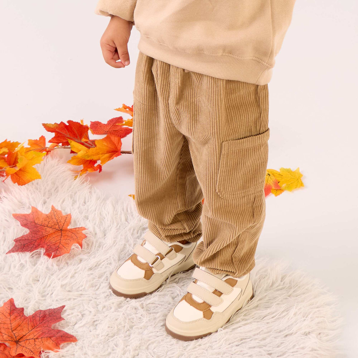 Pantalon en velours côtelé BEIGE