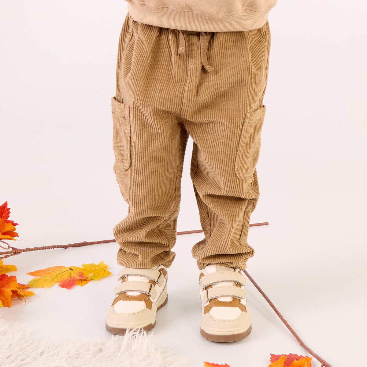 Pantalon en velours côtelé BEIGE