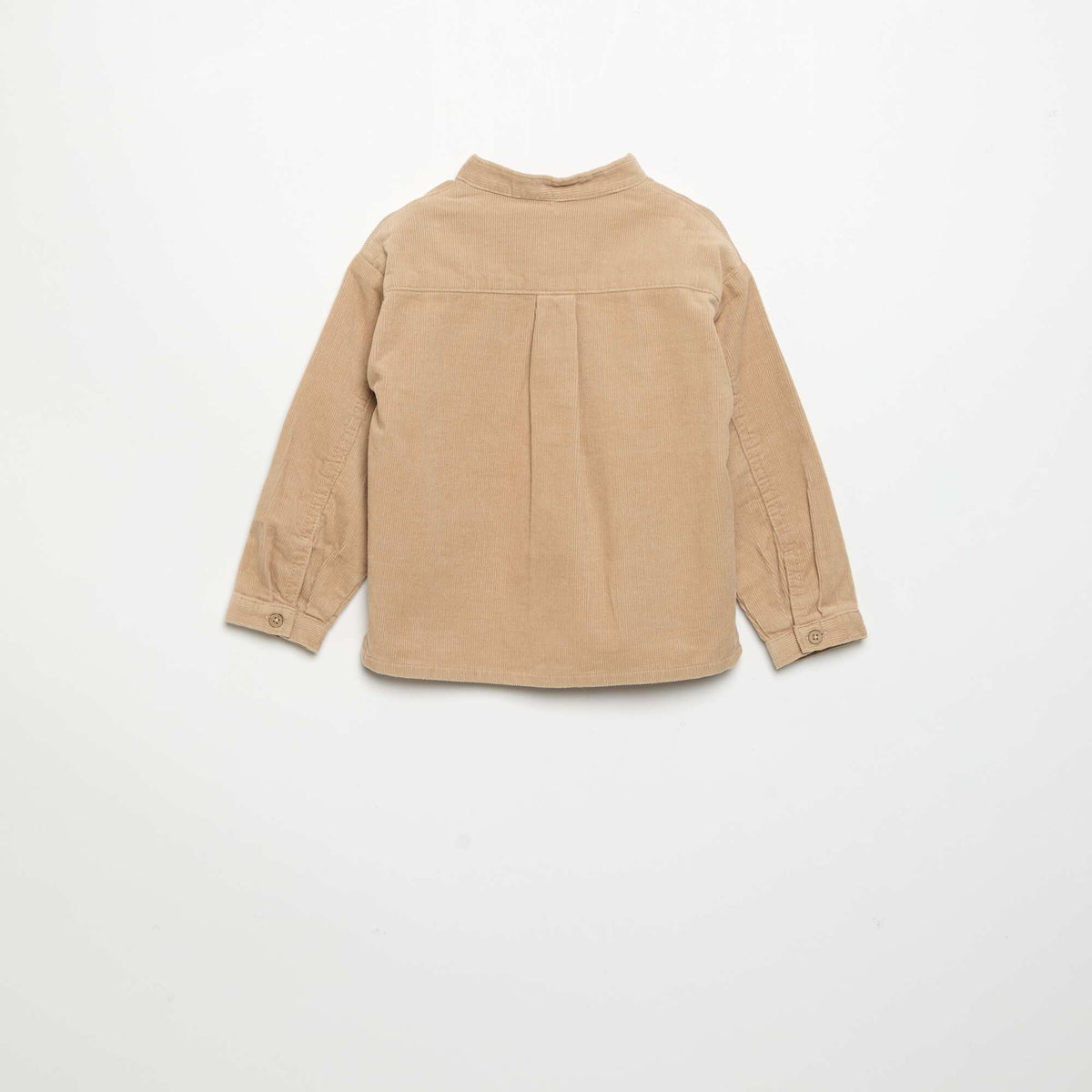 Chemise à manches longues en velours côtelé BEIGE