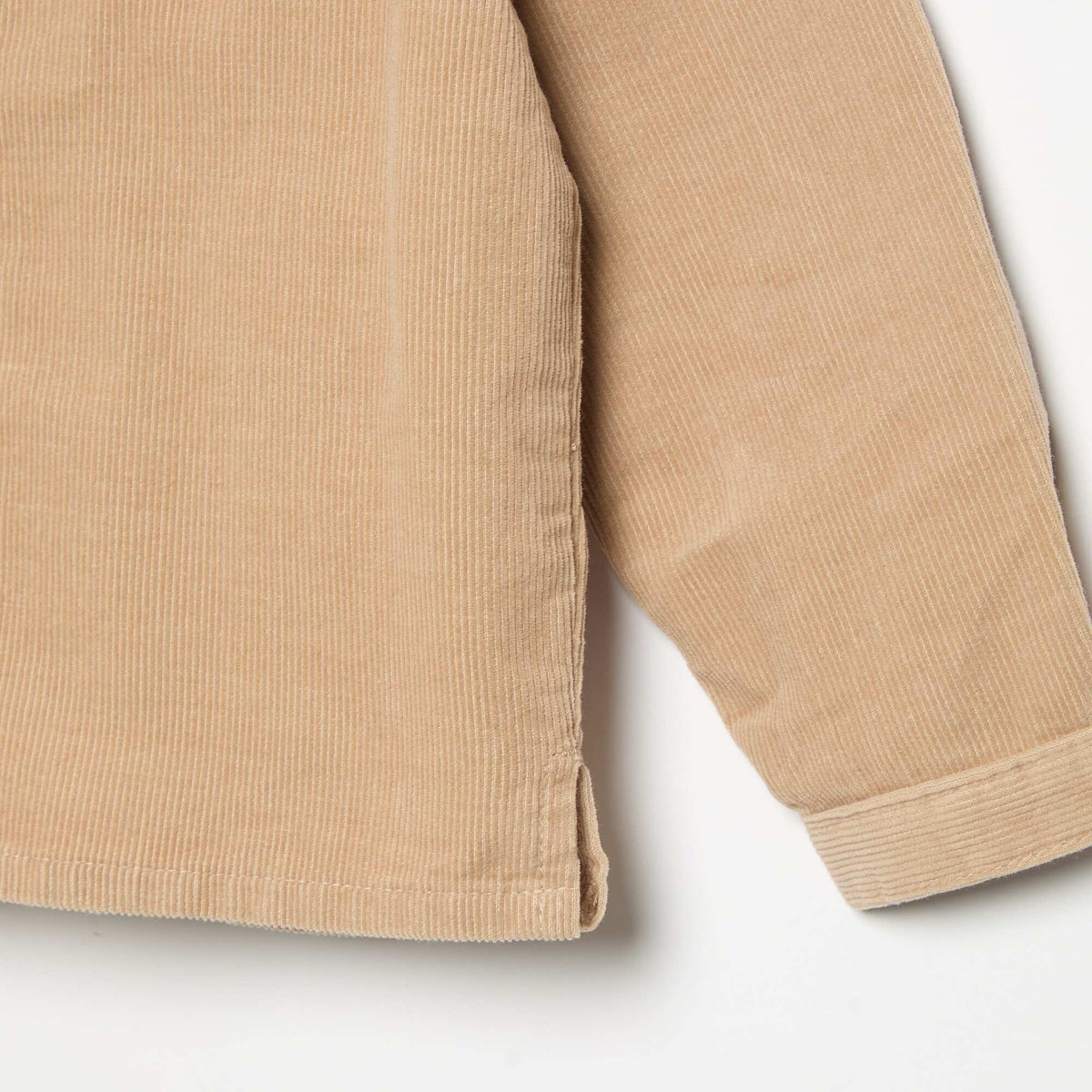 Chemise à manches longues en velours côtelé BEIGE