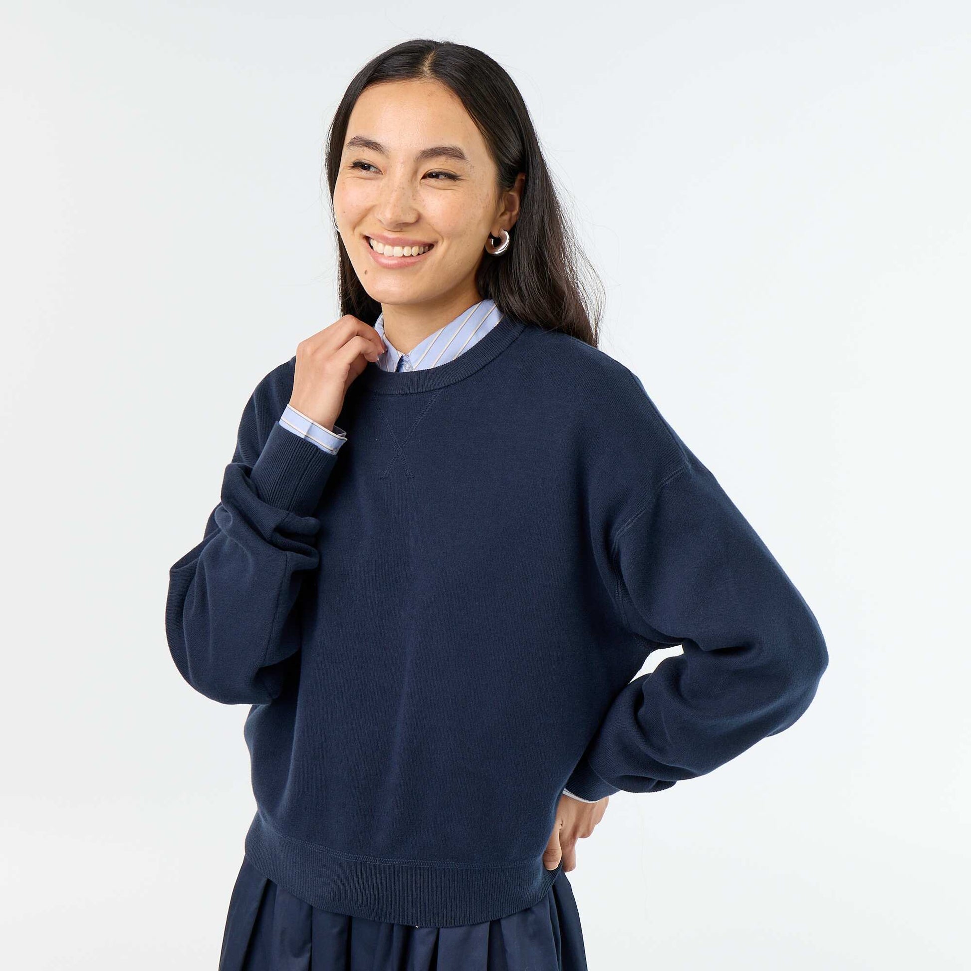 Pull coloré en coton épais BLEU