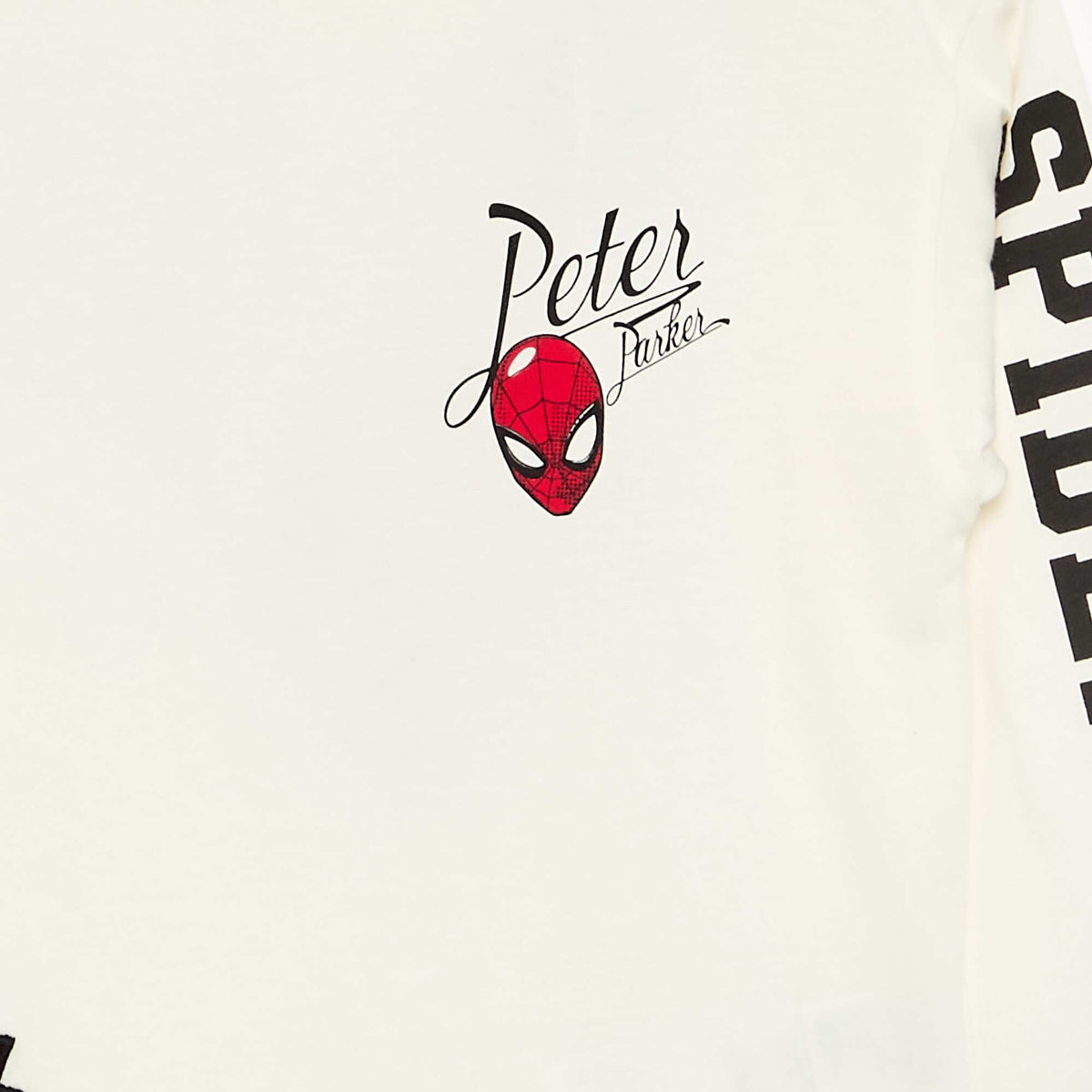 T-shirt 'Marvel' 'Spider-man' à manches longues BLANC