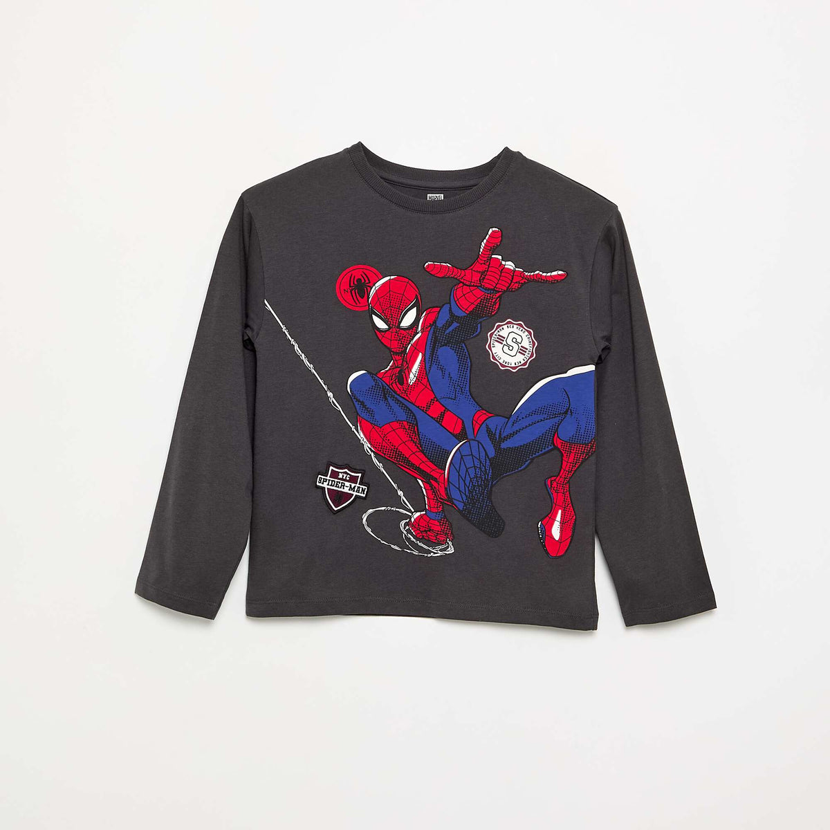 T-shirt 'Marvel' 'Spider-man' à manches longues NOIR