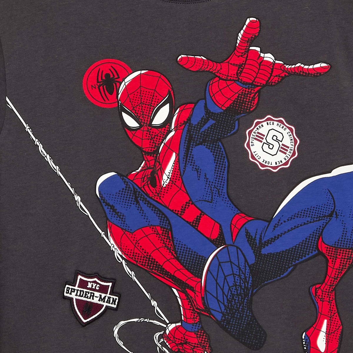 T-shirt 'Marvel' 'Spider-man' à manches longues NOIR