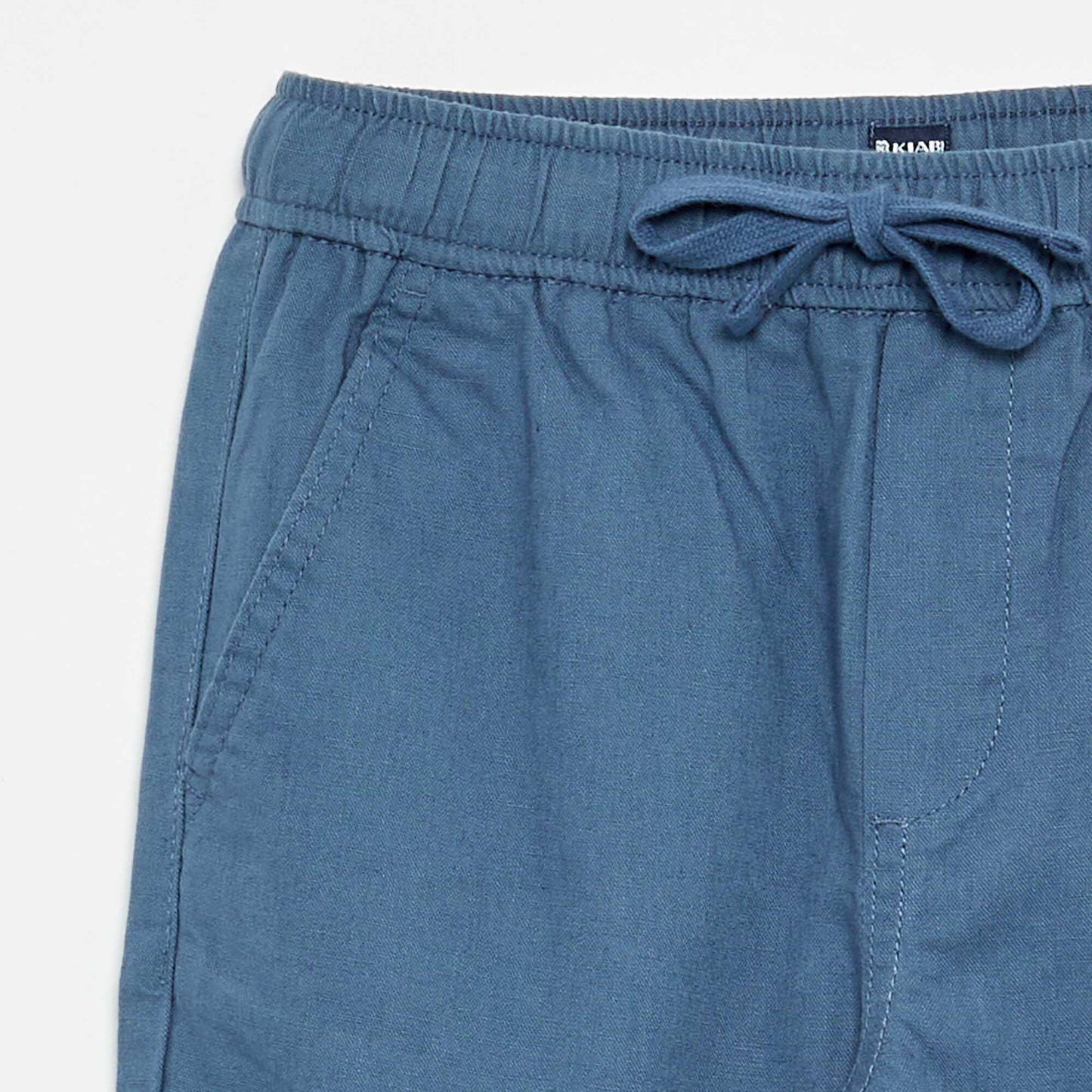 Pantalon en lin et coton BLEU