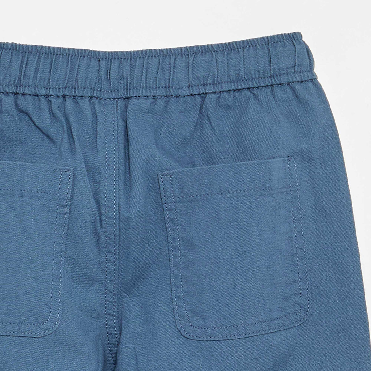 Pantalon en lin et coton BLEU