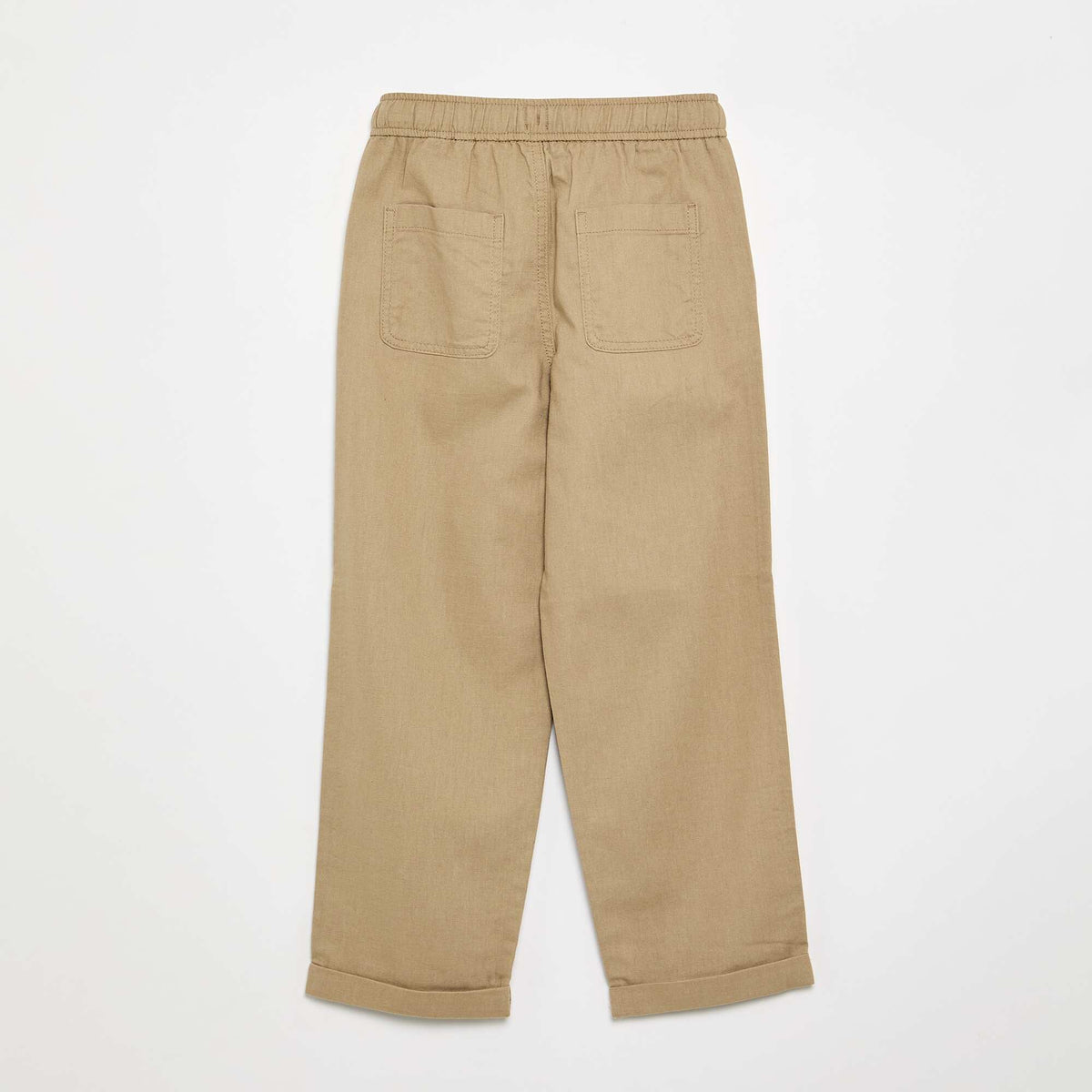 Pantalon en lin et coton BEIGE