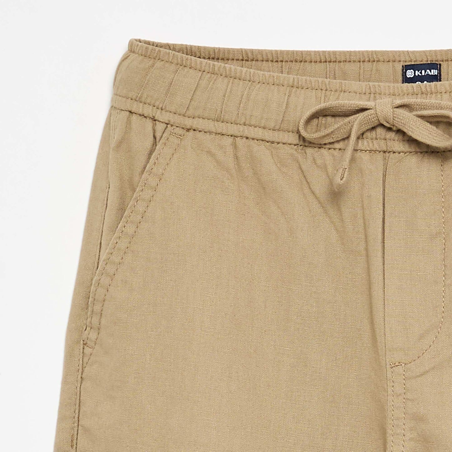 Pantalon en lin et coton BEIGE