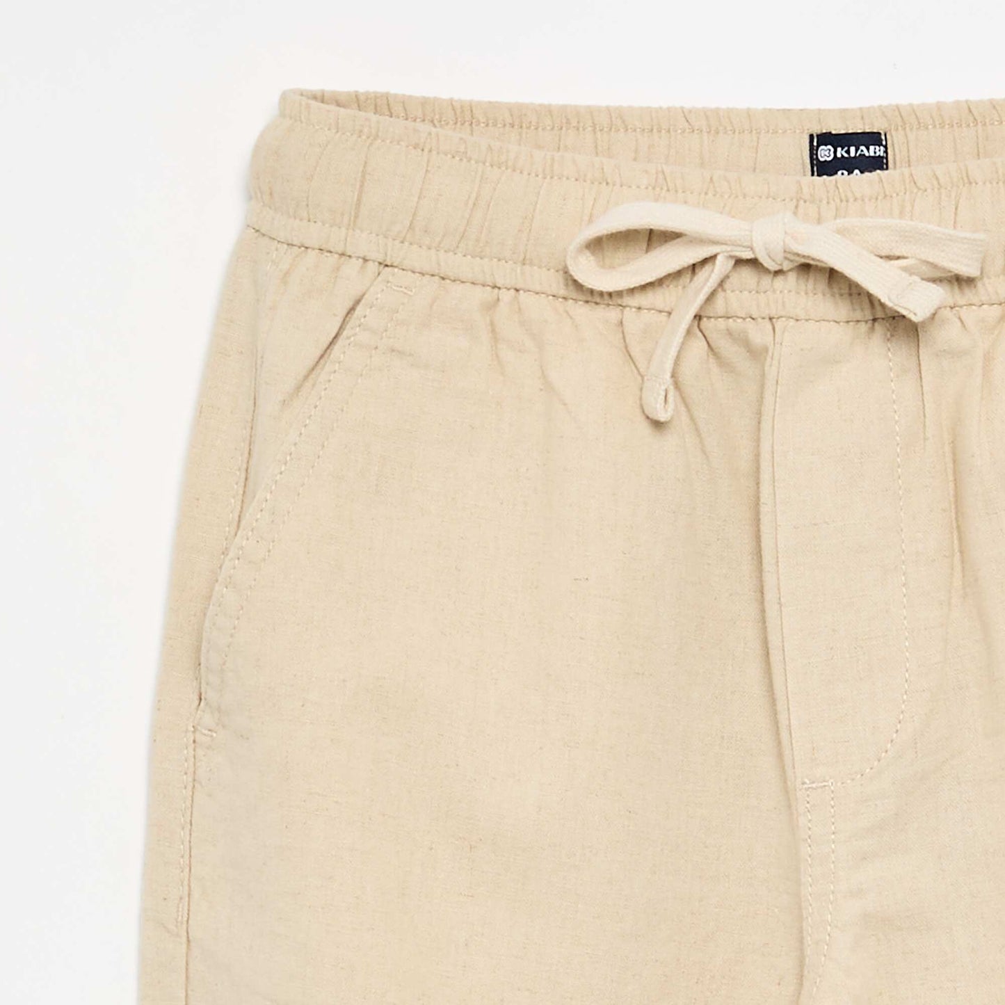 Pantalon en lin et coton BEIGE