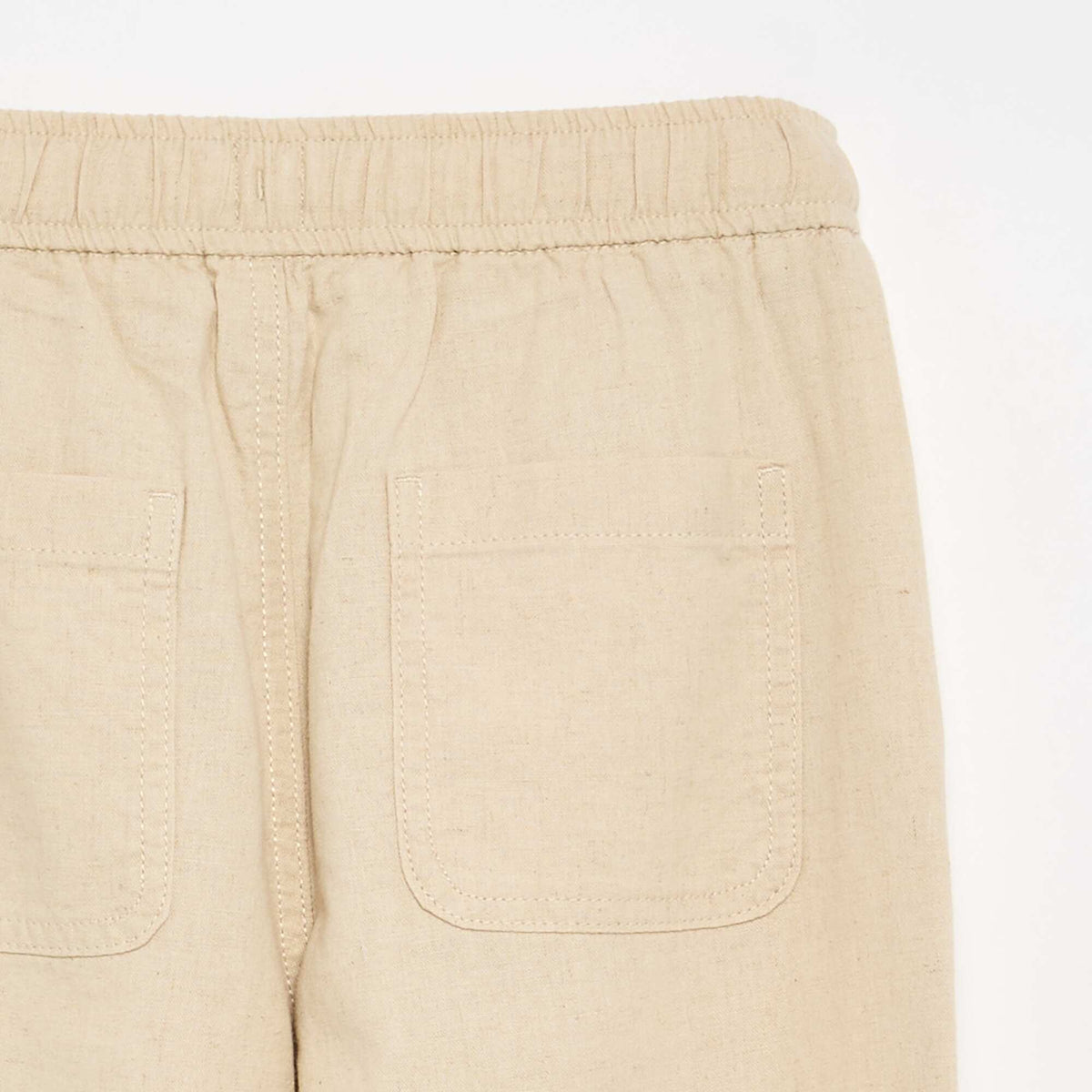 Pantalon en lin et coton BEIGE