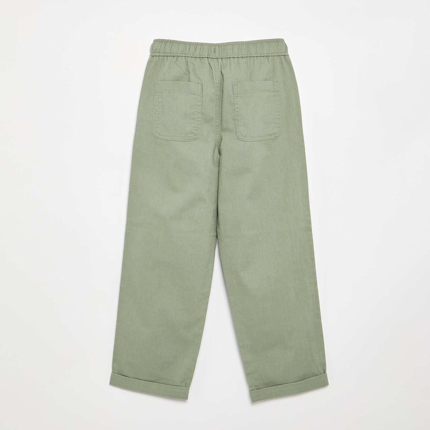 Pantalon en lin et coton VERT