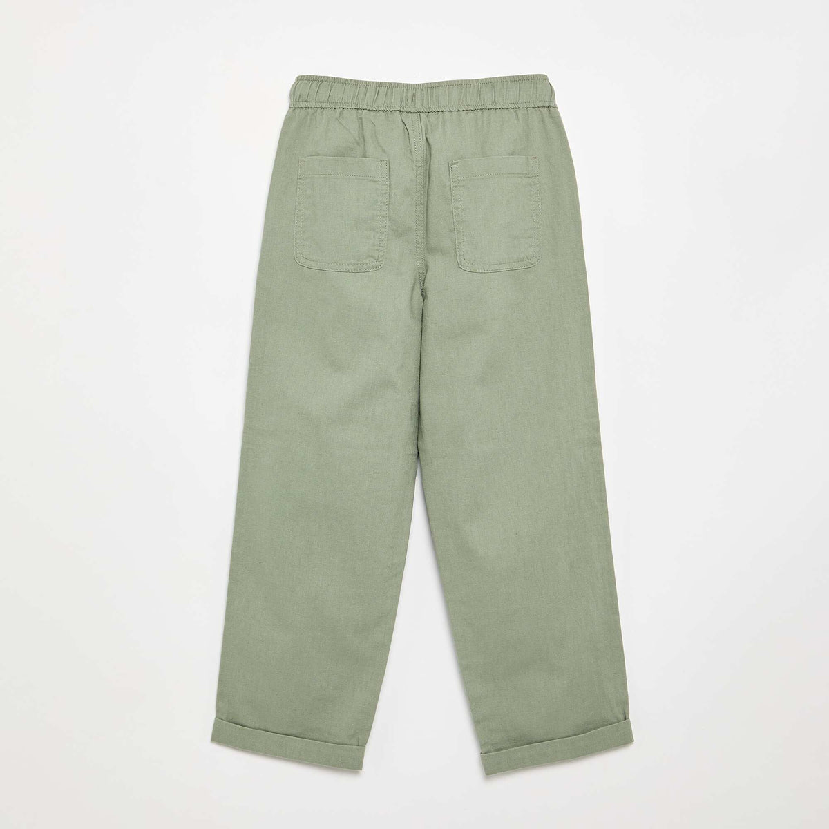 Pantalon en lin et coton VERT